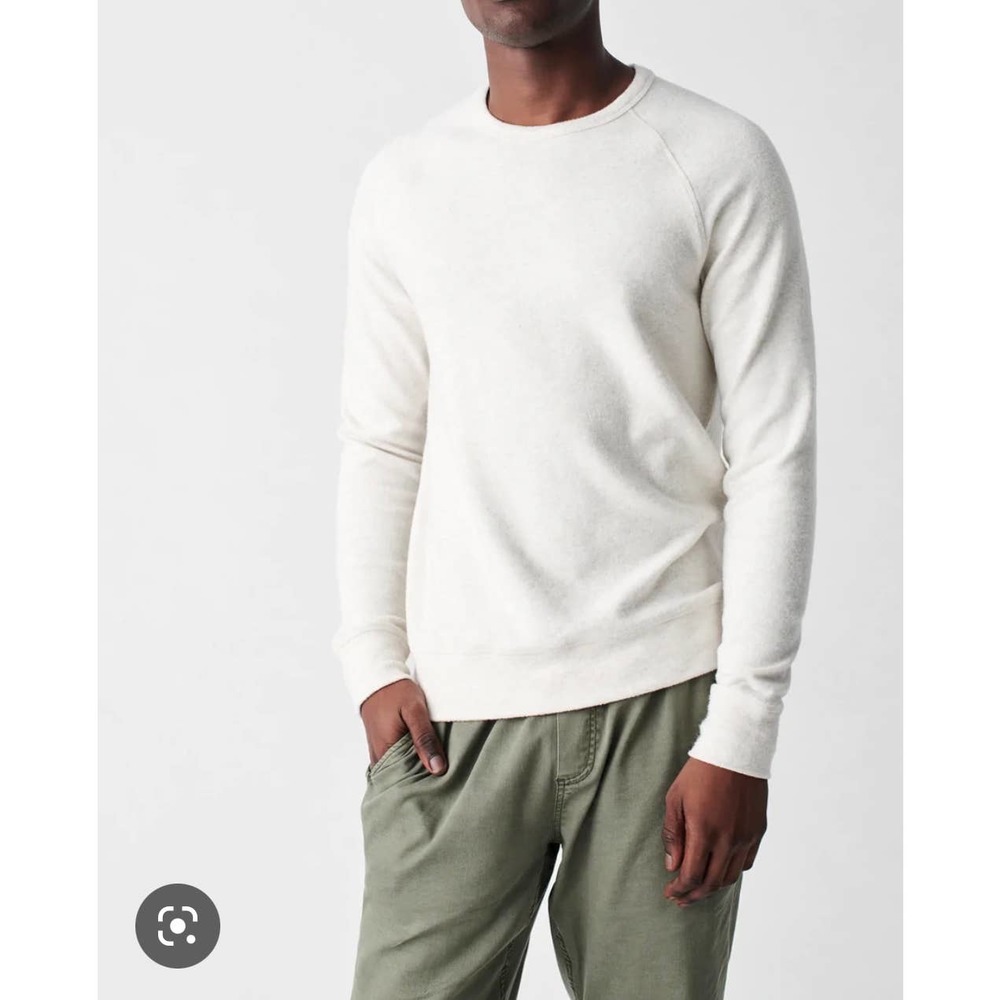 Faherty Legend Sweater Crew Off White Size Large NWOT